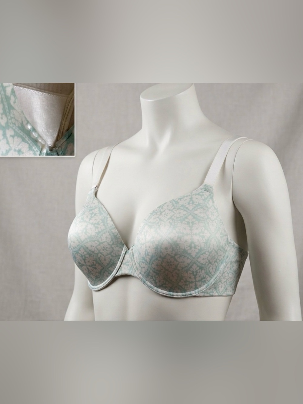 Soma Light Mint Damask Underwire T-Shirt Bra